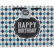BLUE HAPPY BIRTHDAY MEDIUM GIFT BAG