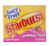 JUICY FRUIT STARBURST STRAWBERRY GUM  