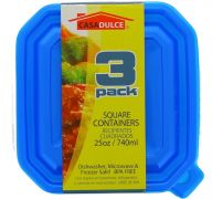 SQUARE CONTAINERS 25 OZ