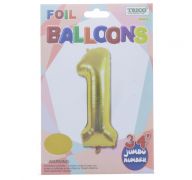 GOLD #1 FOIL BALLOON 34 INCH