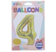 GOLD #4 FOIL BALLOON 34 INCH
