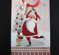 CHRISTMAS MEDIUM GIFT BAG ICE SKATING