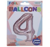ROSE GOLD  #4 FOIL BALLOON 34 INCH  