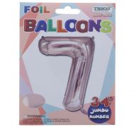 ROSE GOLD #7 FOIL BALLOON 34 INCH  