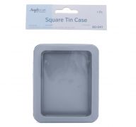 SQUARE TIN CASE WITH WINDOW 115 X 85 X 25 MM  
