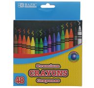 48 Counts Premium Color Crayons Coloring Set Assorted Colors School Art Gift for Kids Teens 1-Pack