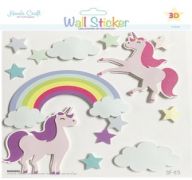 3D Wall Sticker Unicorn 10dzCase  