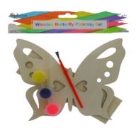 WOODEN BUTTERFLY PAINTING SET  