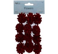 PAPER FLOWER MAROON 1.50 INCHES 12 COUNT