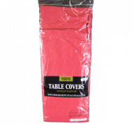 Red Party Table Cloths Disposable Rectangle Tablecloth - Size 56 x 108 Inches  
