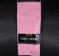 Plastic Table Cover in Light Pink Color Party Table Cloths Disposable Rectangle Tablecloth - Size 56 x 108 Inches