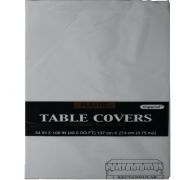 WHITE TABLE COVER 54 X 108 INCH