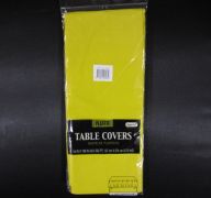 Plastic Table Cover in Yellow Color Party Table Cloths Disposable Rectangle Tablecloth - Size 56 x 108 Inches