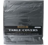 BLACK TABLE COVER 54 X 108 INCH  