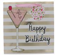 BIRTHDAY MARTINI GLASS GIFT BAG MEDIUM