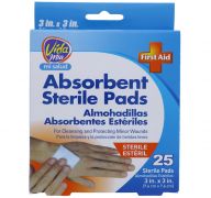 GAUZE PAD 3 X 3 INCH 25 COUNT