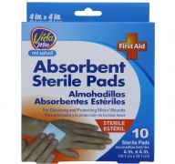 ABSORBENT STERILE PADS 4 X 4 INCH 10 COUNT