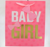 PINK BABY GIRL SMALL GIFT BAG  