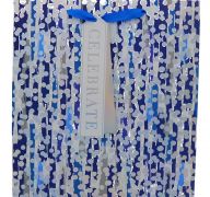 BLUE RAINBOW GRAY POLKA DOT EXTRA LARGE GIFT BAG