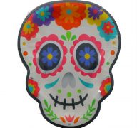 SKULL PLATE 9 X 7.6 INCH 8 PACK