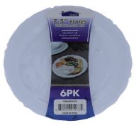 ROUND WHITE PLATE 6 PACK 7.5 INCH