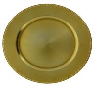 GOLD PLASTIC PLATE CHARGER 13 INCH