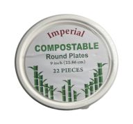 2.99 COMPOSTABLE ROUND PLATES 9 INCH 22 PCS