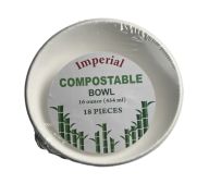 1.99 COMPOSTABLE ROUND PLATES 16 OZ 18 PCS