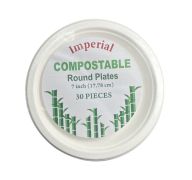 2.99 COMPOSTABLE ROUND PLATES 7 INCH 30 PCS