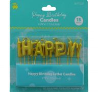 HAPPY BIRTHDAY CANDLE 0.79 X 1.1 INCH XXX