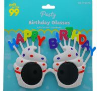HAPPY BIRTHDAY GLASSES 4.72 X 7.08 INCH