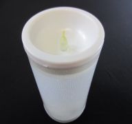 SILVER LED CANDLE 4 IN