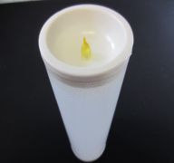 SILVER LED CANDLE 8 IN