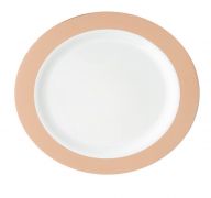 4.99 ROSE GOLD PLASTIC PLATE 12 PACK