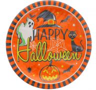 HAPPY HALLOWEEN PLATE 9 INCH 12 PACK