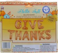 GIVE THANKS BALLOON BANNER 13 INCH