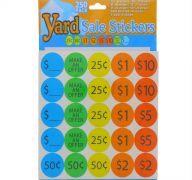 YARD SALE PRICING STICKERS