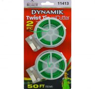 TWIST TIE WITH CUTTER 2 PACK 50 FT