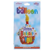 HAPPY BIRTHDAY TO YOU CUPCAKE MYLAR 18 INCH