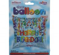 SQUARE CLEAR HAPPY BIRTHDAY BALLOON