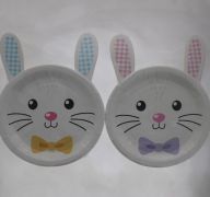 BUNNY PAPER PLATES 7 INCH 8 PACK