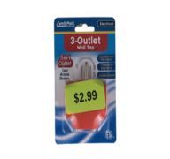 2.99 3 OUTLET WALL TAP  