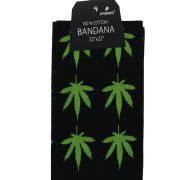 Marijuana Print Bandana 100 Cotton Versatile Large Paisley Bandanas in Pack of 1