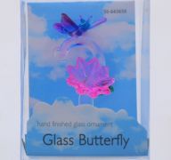 GLASS BUTTERFLY ORNAMENT