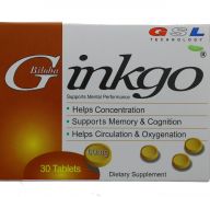 GINKGO SUPPLEMENT 30 TABLETS 60 MG