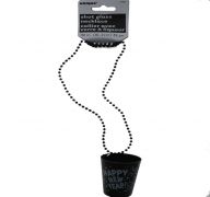 NY BEAD NECKLACE WITH SHOT GLASS
