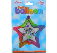 STAR HAPPY BIRTHDAY BALLOON 18 INCH