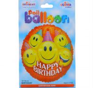 SMILE FACE HAPPY BIRTHDAY BALLOON 18 INCH
