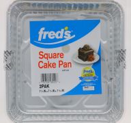 SQUARE CAKE PAN WITH LID 2 PACK