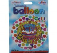HAPPY BIRTHDAY GELLI BEAN NON LATEX BALLOON